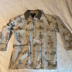 Vintage Eddie Bauer Floral Print Jacket with Green Accents